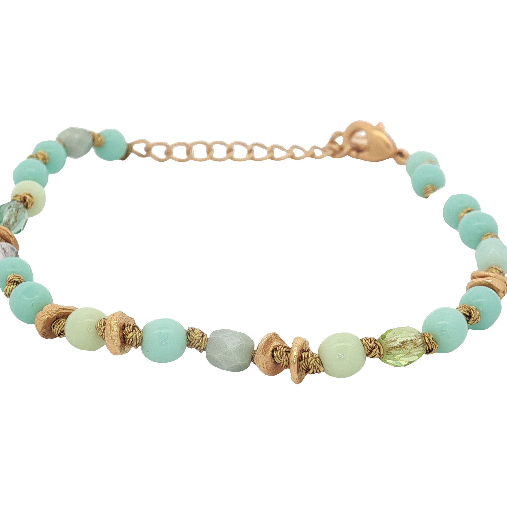 Natural pearl and knot bracelet