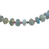 Bracelet doré duo de labradorite et tourmaline