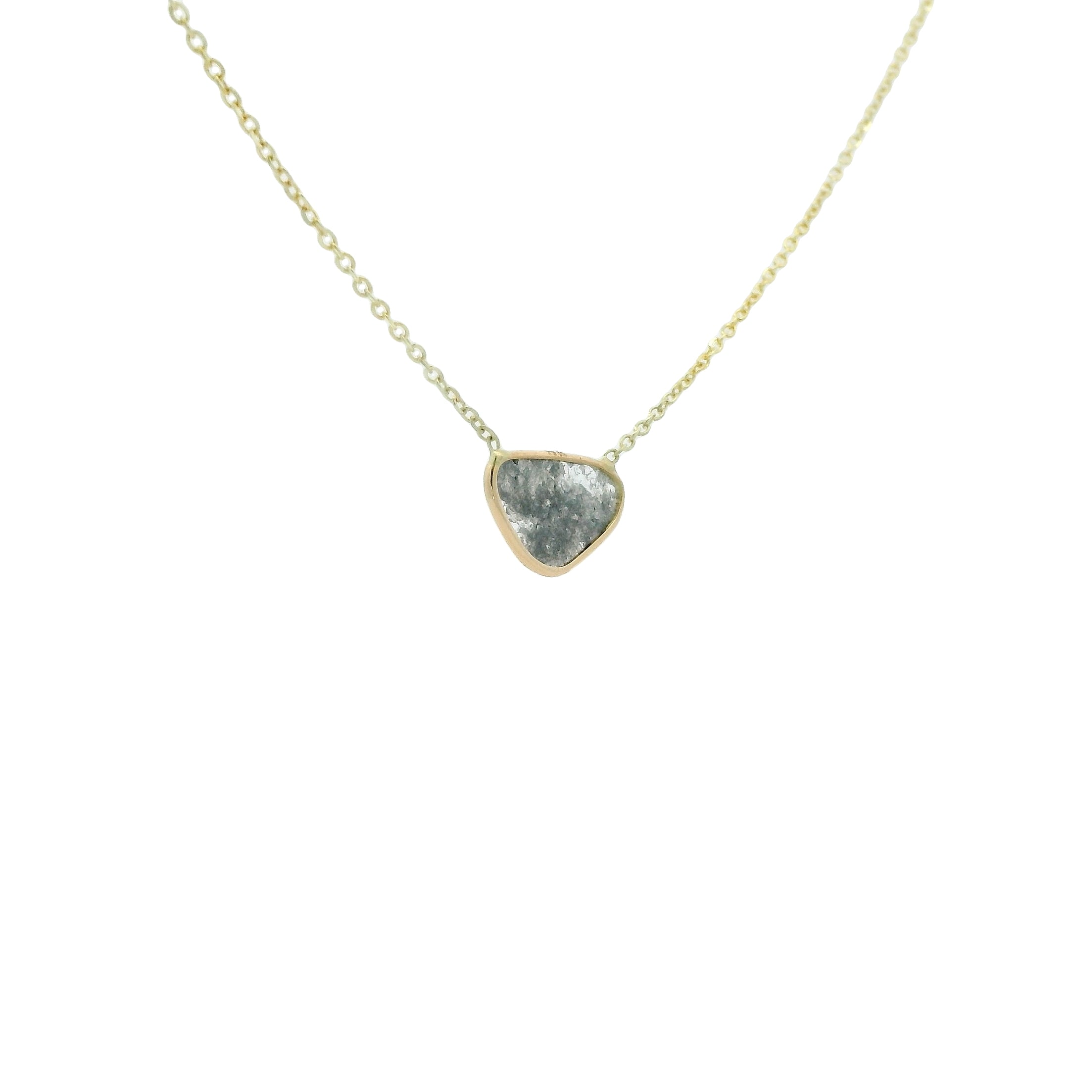 Organic Diamond Slice Choker Necklace