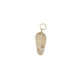 Charms doré quartz citron et petites perles dorées