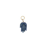 Charms doré main de Fatma taillée dans du lapis lazuli S