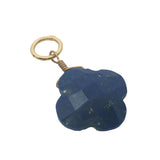 Charms doré trèfle lapis lazuli 12 mm