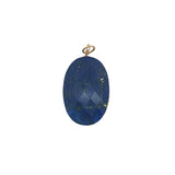 Charms doré lapis lazuli ovale avec fil doré
