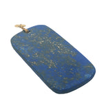 Charms doré plaque rectangulaire en lapis lazuli