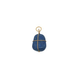 Charms doré lapis lazuli entouré d'un fil doré