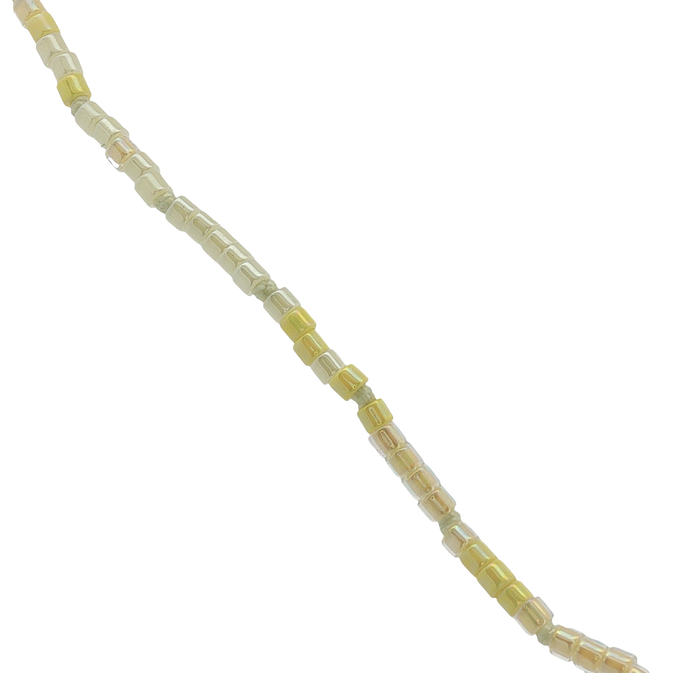 Collier doré perles Miyuki jaunes 42 cm