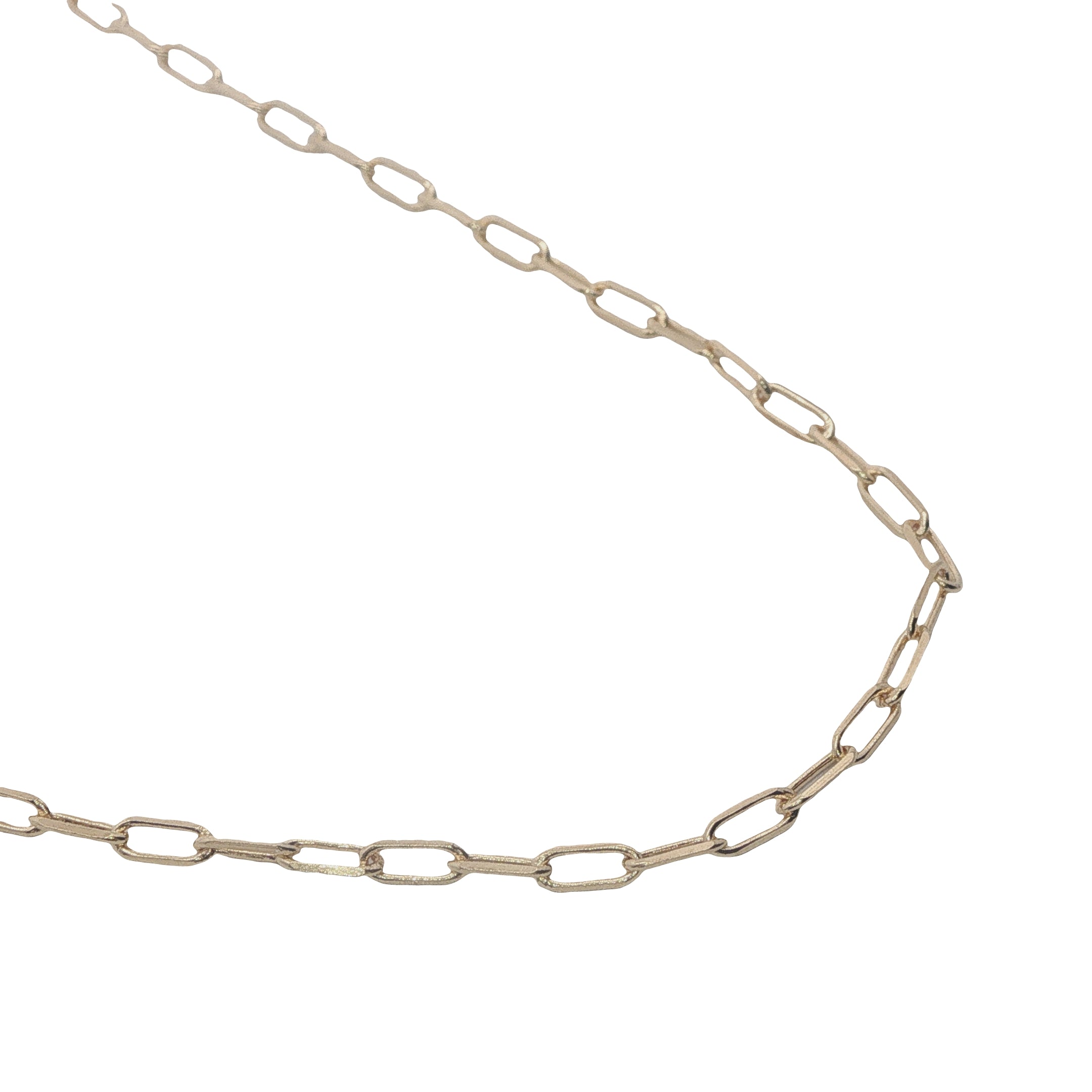 Collier doré fine maille rectangle