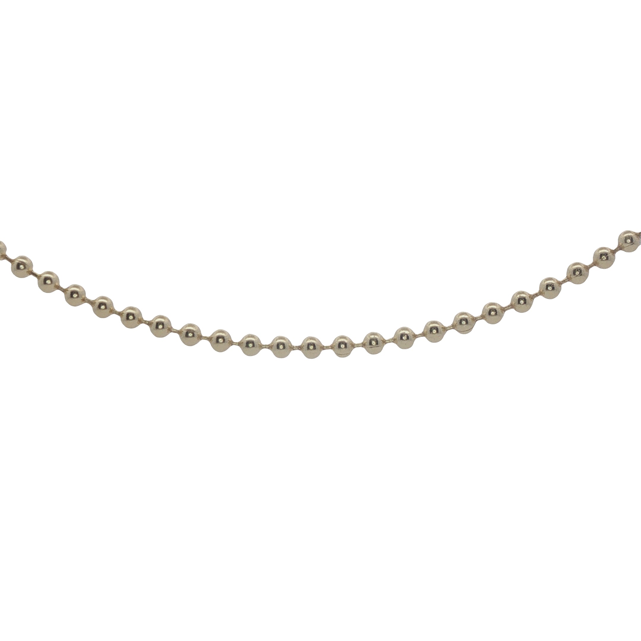 Collier doré maille boules 42 cm