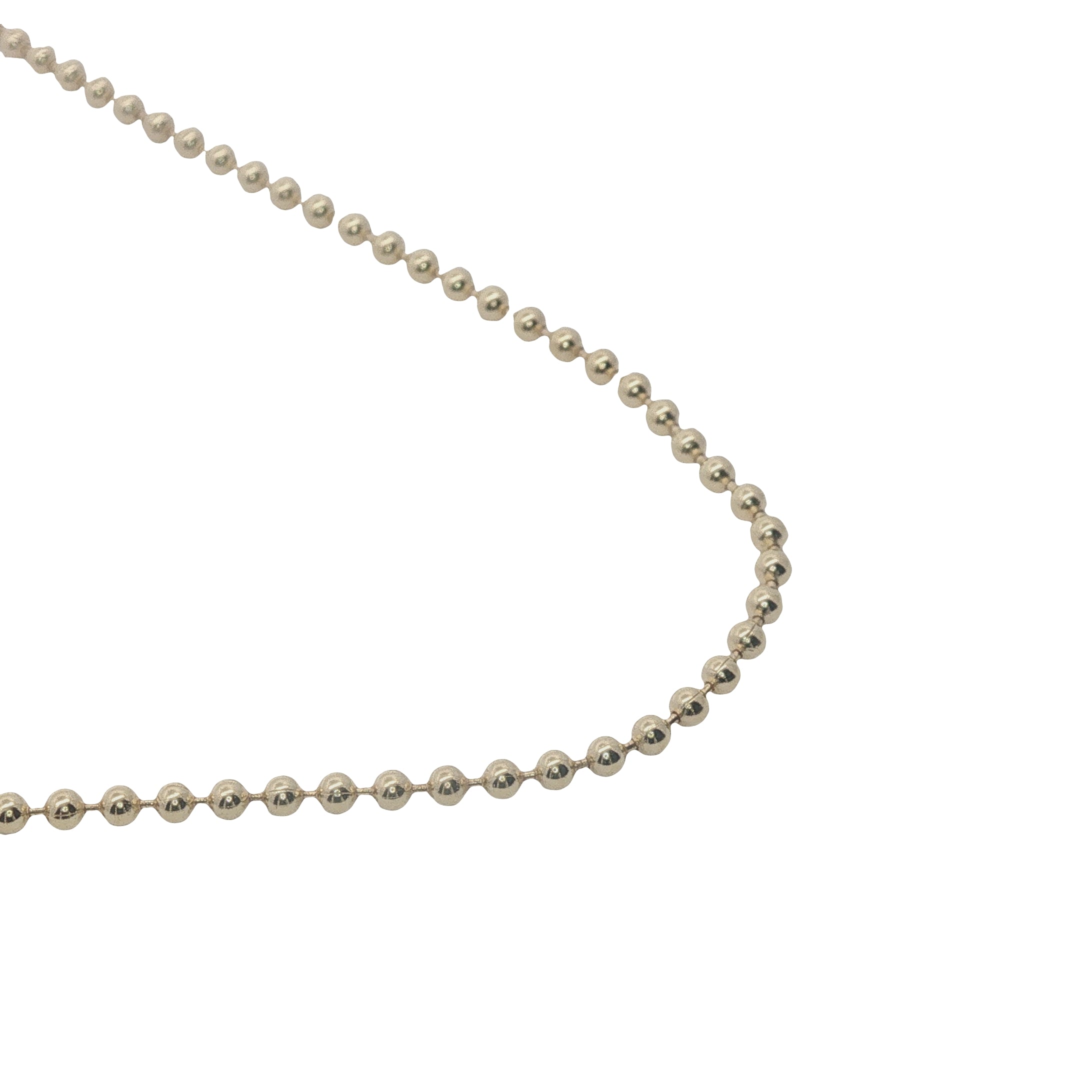 Collier doré maille boules 42 cm