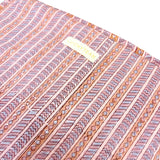 Grande pochette de voyage à rayures roses et bleues