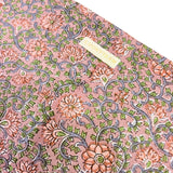 Grande pochette de voyage rose, bleue et verte à fleurs