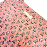 Grande pochette de voyage corail à fleurs jaunes