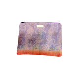Grande pochette de voyage kantha imprimé violet et rose