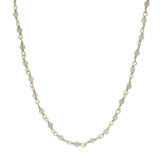 Collier doré rosary en labradorite