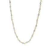 Collier doré rosary en labradorite