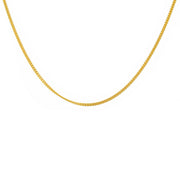 Collier doré maille gourmette limée - 38CM