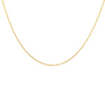 Collier doré maille rectangle - 42CM