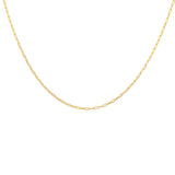 Collier doré maille rectangle - 42CM