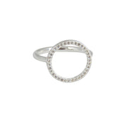 Bague cercle avec zircons en argent 925 - Bagues