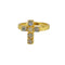 Bague croix dorée à l’or fin 18k - 50 / LABRADORITE - Bagues