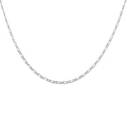 Collier argent maille figaro alternée - 42CM