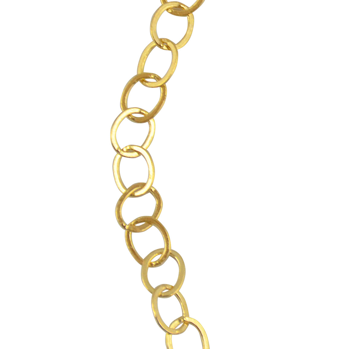 Bracelet de cheville doré maille ovale