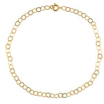 Bracelet de cheville doré maille ovale