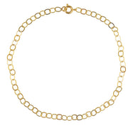 Bracelet de cheville doré maille ovale