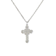 Collier croix argent 925 et zircons