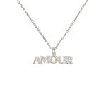 Collier argent 925 martelé amour