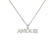 Collier argent 925 martelé amour