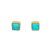 Boucles dorées et pierre carrée
