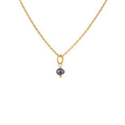 Collier doré petite perle de culture noire