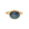 Bague dorée martelée et pierre - 50 / LABRADORITE