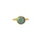 Bague dorée et pierre ronde - 50 / LABRADORITE