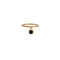 Bague dorée et pampille pierre - 50 / ONYX NOIRE
