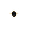 Bague dorée martelée brossée et pierre - 50 / ONYX NOIRE