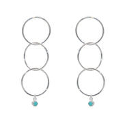 Boucles d’oreilles argent 925 et turquoise