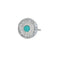 Bague ronde argent 925 martelée et pierre - 50 / TURQUOISE