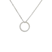 Collier argent 925 anneau zircons (S M L XL) - S