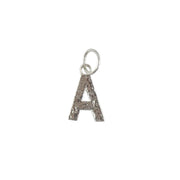 Collier argent 925 pendentif lettre martelée -