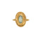 Bague dorée ovale et pierre naturelle - 50 / PREHNITE