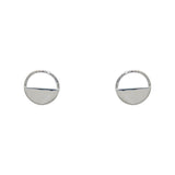 Boucles argent 925 martelées demi rond