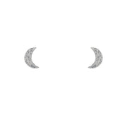 Boucles argent 925 martelées lune