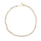 Collier doré et coquillage blanc rosé - 38CM