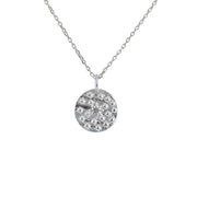 Collier médaille argent 925 rose des vents