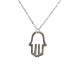 Collier main de fatma argent 925 texturée