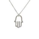 Collier main de fatma argent 925 texturée