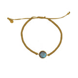 Bracelet tressé bleu jean et labradorite - DORÉ &