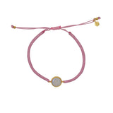 Bracelet tressé bleu jean et labradorite - ROSE & PIERRE DE
